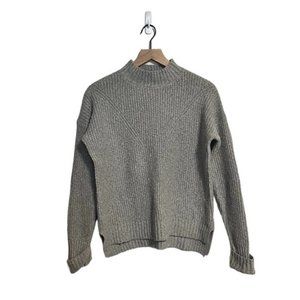 Olive & Oak Mock Neck Chunky Knit Sweater Sz Small Gray LV9F41255
